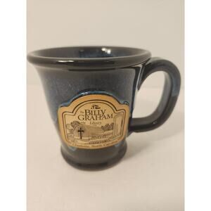 Sunset Hill Stoneware The Billy Graham Library Mug Handcrafted Blue Coffee Tea